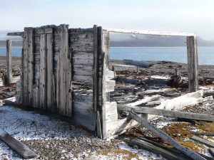 Remains of a explorers hut in the Northwest Passage.